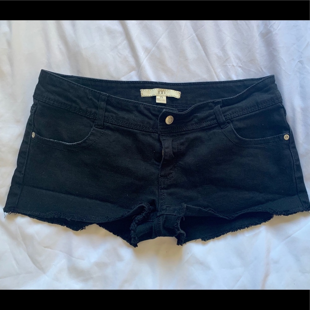 Black Jean Shorts